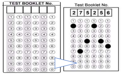 how to fill test booklet number on omr sheet sainik school exam 2021