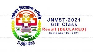 NAVODAYA RESULT CLASS 6 2021