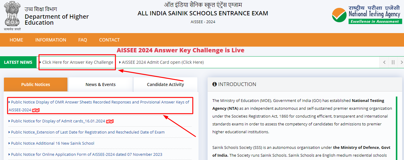 aissee 2024 official answer key and result released
