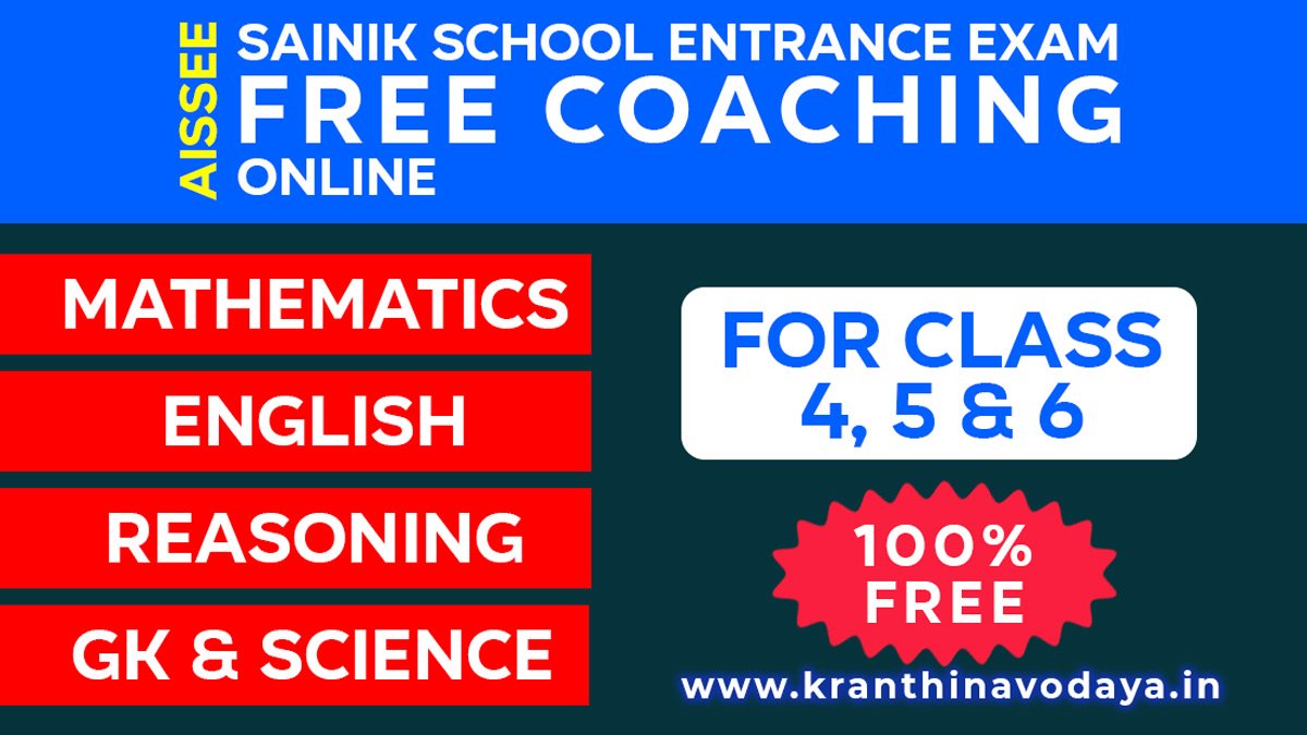 AISSEE sainik school free online coaching